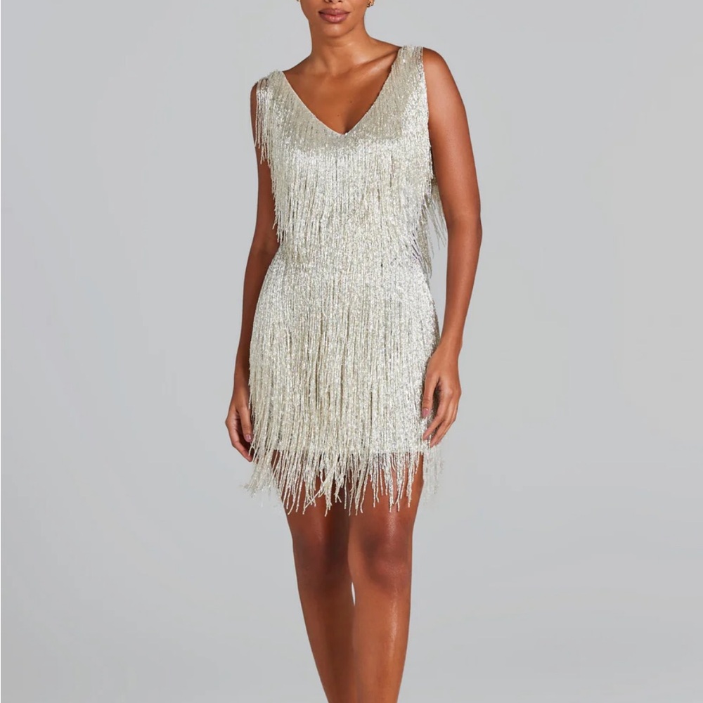 Nadine Merabi Sadie Silver Dress